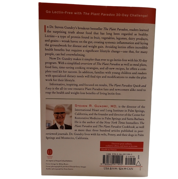 The Plant Paradox By Steven R Gundrey - Picture 2 of 3